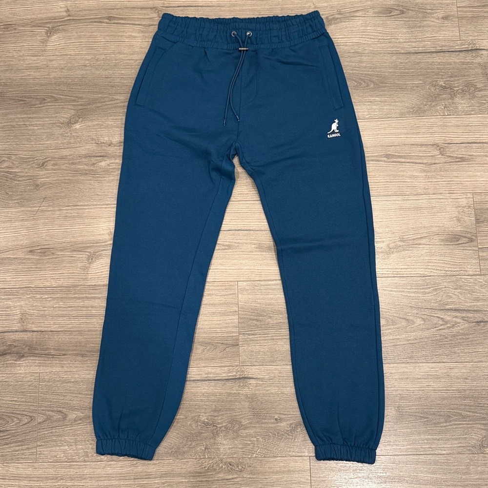 Kangol Dark Teal Cuffed Sweats With Embroidered Logo Men’s Size Large